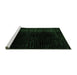 Sideview of Machine Washable Abstract Emerald Green Modern Area Rugs, wshabs4524emgrn