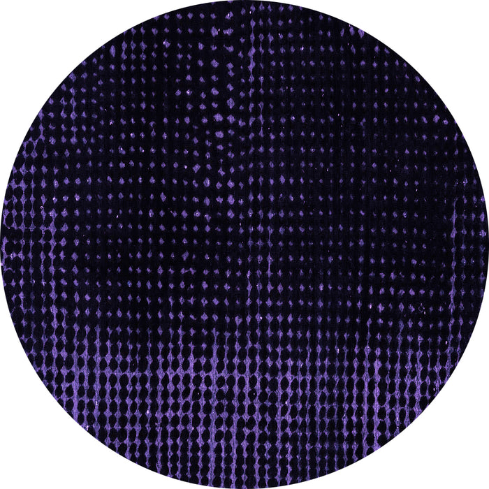 Round Abstract Purple Modern Rug, abs4524pur