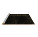 Sideview of Machine Washable Abstract Brown Modern Rug, wshabs4524brn