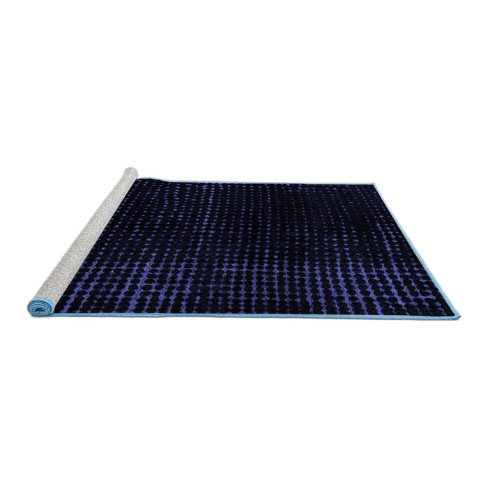 Sideview of Machine Washable Abstract Blue Modern Rug, wshabs4525blu