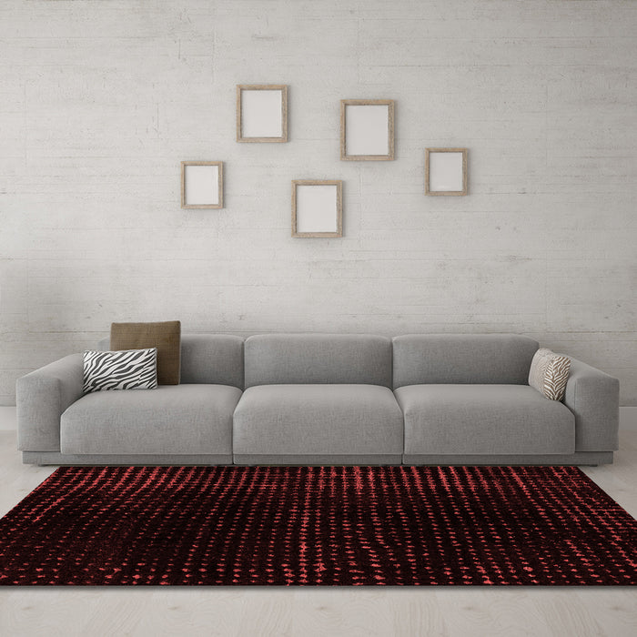 Modern Red Washable Rugs