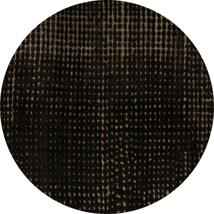 Round Machine Washable Abstract Brown Modern Rug, wshabs4525brn
