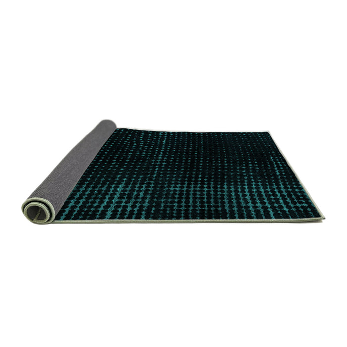 Sideview of Abstract Turquoise Modern Rug, abs4525turq
