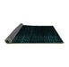 Sideview of Abstract Turquoise Modern Rug, abs4525turq