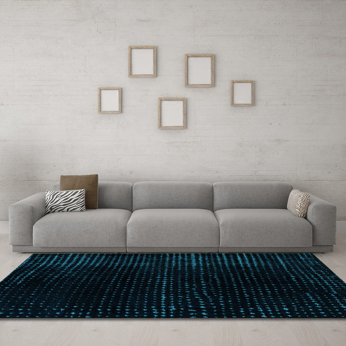 Machine Washable Abstract Light Blue Modern Rug in a Living Room, wshabs4525lblu