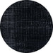 Round Machine Washable Abstract Dark Slate Gray Green Rug, wshabs4525