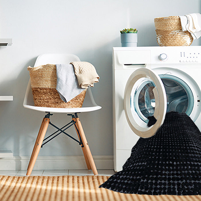 Machine Washable Abstract Dark Slate Gray Green Rug in a Washing Machine, wshabs4525