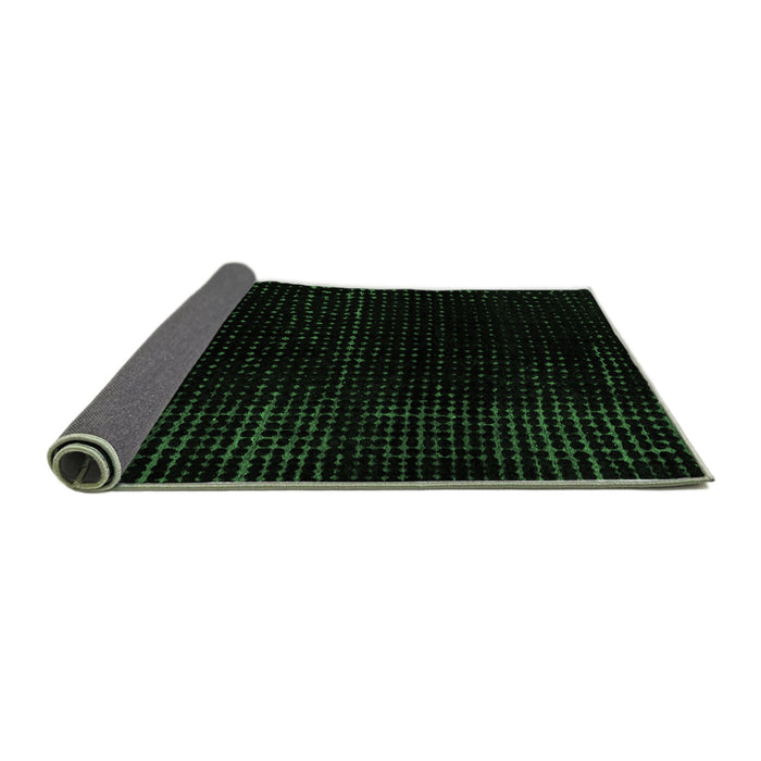 Sideview of Abstract Emerald Green Modern Rug, abs4525emgrn