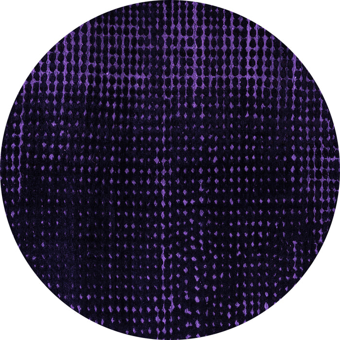 Round Abstract Purple Modern Rug, abs4525pur