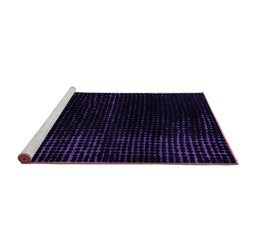 Sideview of Machine Washable Abstract Purple Modern Area Rugs, wshabs4525pur