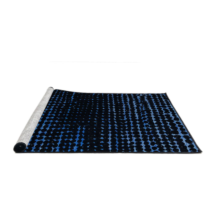 Sideview of Machine Washable Abstract Black Rug, wshabs4526