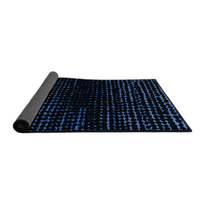 Sideview of Abstract Black Modern Rug, abs4526