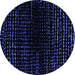 Round Abstract Blue Modern Rug, abs4526blu