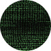 Round Abstract Emerald Green Modern Rug, abs4526emgrn