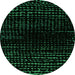 Round Abstract Green Modern Rug, abs4526grn