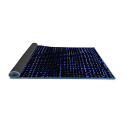 Sideview of Abstract Blue Modern Rug, abs4526blu