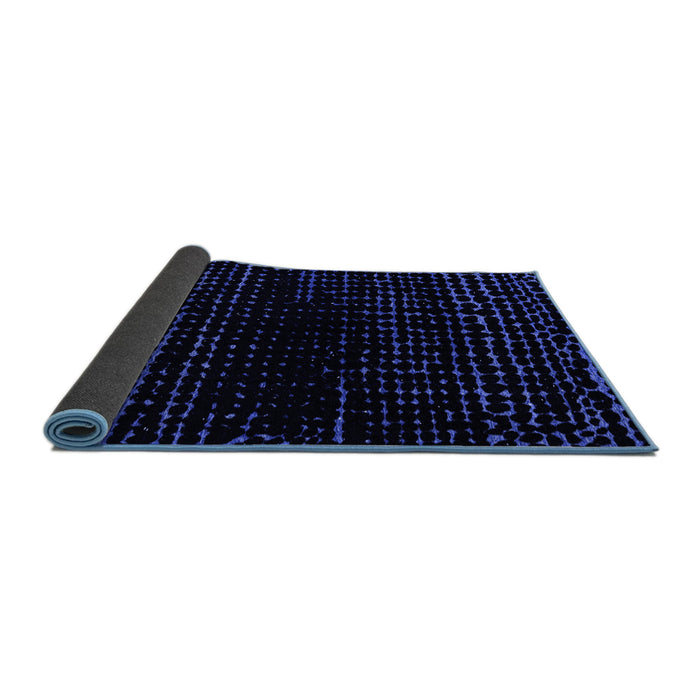 Sideview of Abstract Blue Modern Rug, abs4526blu
