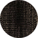 Round Abstract Brown Modern Rug, abs4526brn