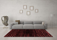 Machine Washable Abstract Red Modern Rug, wshabs4526red