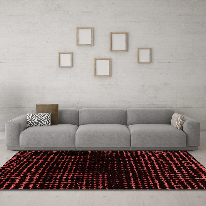 Modern Red Washable Rugs