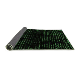 Sideview of Abstract Emerald Green Modern Rug, abs4526emgrn
