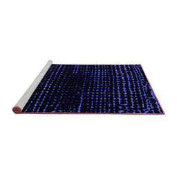 Sideview of Machine Washable Abstract Purple Modern Area Rugs, wshabs4526pur