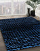 Machine Washable Abstract Black Rug in a Family Room, wshabs4526