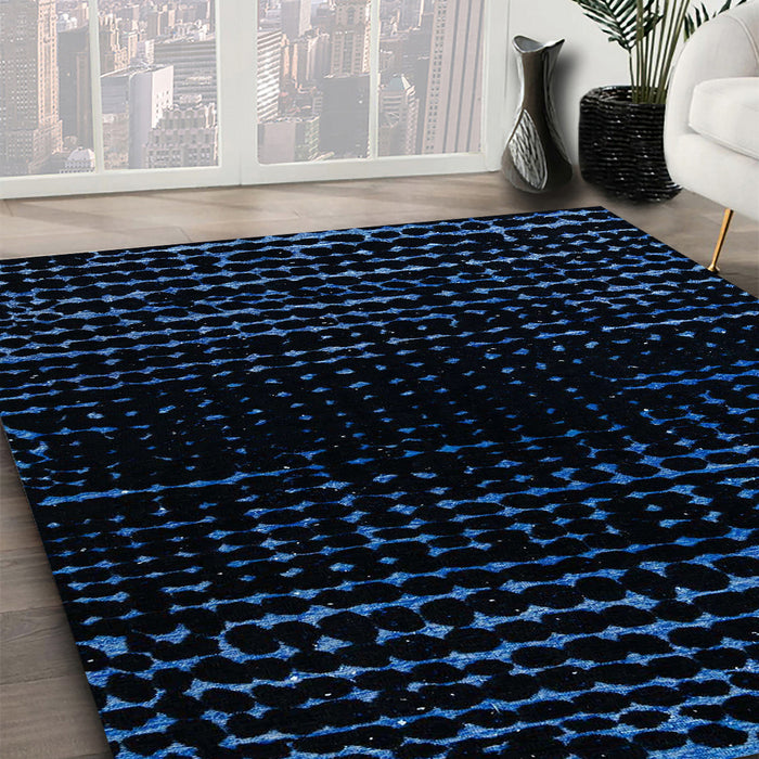 Machine Washable Abstract Black Rug in a Family Room, wshabs4526