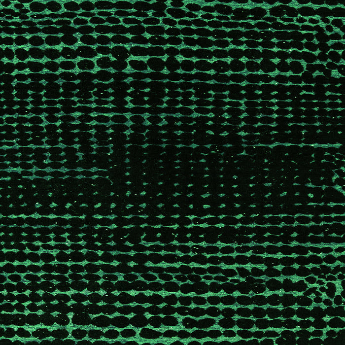 Square Machine Washable Abstract Green Modern Area Rugs, wshabs4526grn