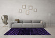 Machine Washable Abstract Purple Modern Area Rugs in a Living Room, wshabs4527pur