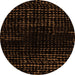 Round Abstract Orange Modern Rug, abs4527org