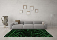 Machine Washable Abstract Green Modern Rug, wshabs4527grn