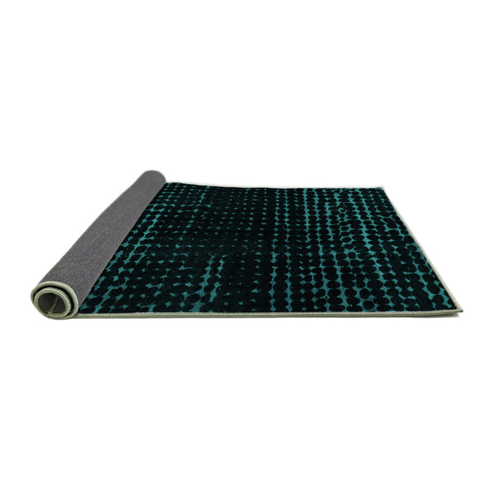 Sideview of Abstract Turquoise Modern Rug, abs4527turq
