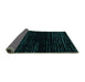 Sideview of Abstract Turquoise Modern Rug, abs4527turq