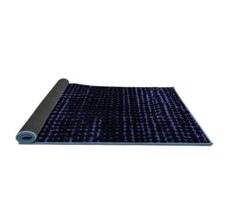 Sideview of Abstract Blue Modern Rug, abs4527blu