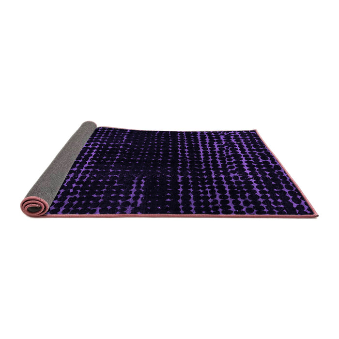Sideview of Abstract Purple Modern Rug, abs4527pur