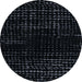 Round Machine Washable Abstract Dark Slate Gray Green Rug, wshabs4527