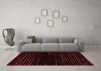 Machine Washable Abstract Red Modern Rug, wshabs4527red