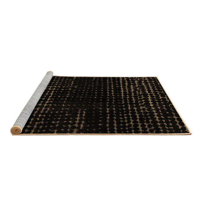 Sideview of Machine Washable Abstract Brown Modern Rug, wshabs4527brn