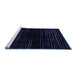 Sideview of Machine Washable Abstract Blue Modern Rug, wshabs4527blu