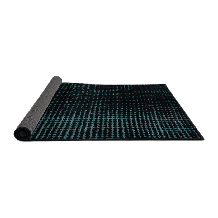 Sideview of Abstract Black Modern Rug, abs4528