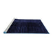 Sideview of Machine Washable Abstract Blue Modern Rug, wshabs4528blu