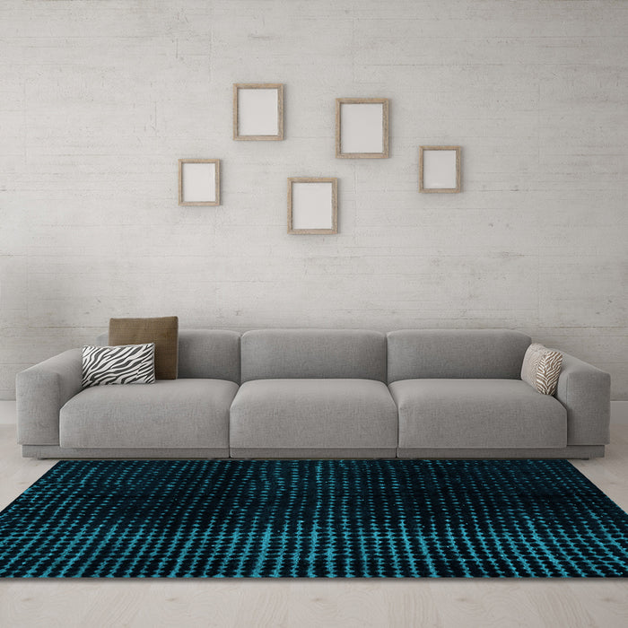 Machine Washable Abstract Light Blue Modern Rug in a Living Room, wshabs4528lblu