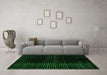 Machine Washable Abstract Green Modern Area Rugs in a Living Room,, wshabs4528grn