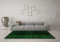 Machine Washable Abstract Green Modern Rug, wshabs4528grn