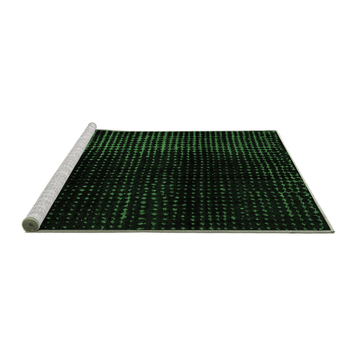 Sideview of Machine Washable Abstract Emerald Green Modern Area Rugs, wshabs4528emgrn