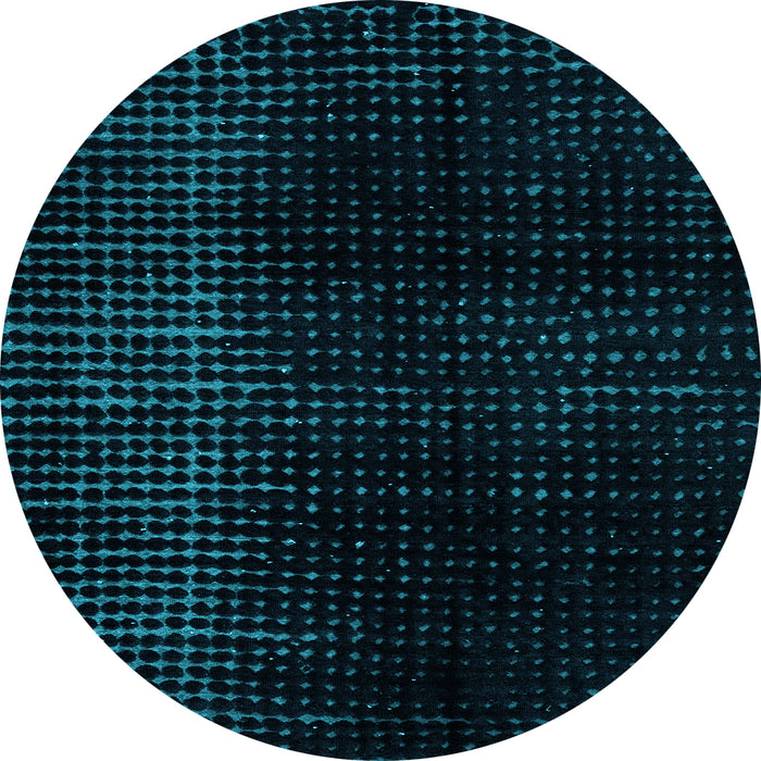 Round Abstract Light Blue Modern Rug, abs4528lblu