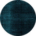 Round Abstract Light Blue Modern Rug, abs4528lblu