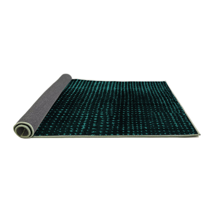 Sideview of Abstract Turquoise Modern Rug, abs4528turq