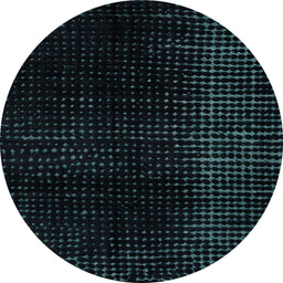 Round Machine Washable Abstract Black Rug, wshabs4528